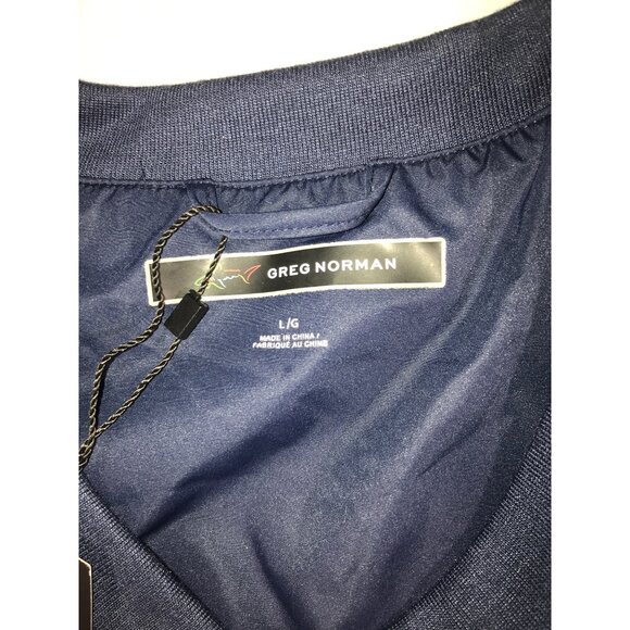 Greg Norman Mens Large Navy  V Neck Water Resistant Pullover - Picture 3 of 8